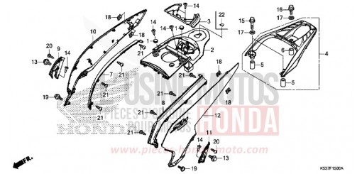 BODY COVER/LUGGAGE CARRIER SH300AK de 2019